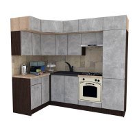 Bucatarie de Colt BIG GENA NEW DR. 140-250, Wenge / Decor 4298